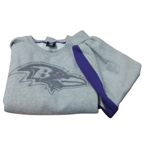 Women's NFL Team Apparel New Era Baltimore Ravens Sweatshirt - Grey - XL - NWT