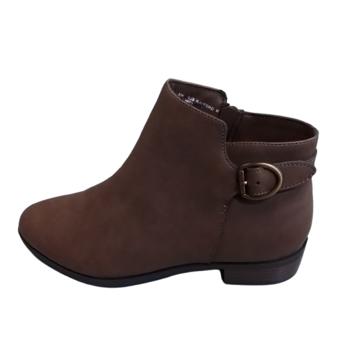 Women's St John's Bay Rayford Stacked Heel Booties - Chocolate - 8W - NIB