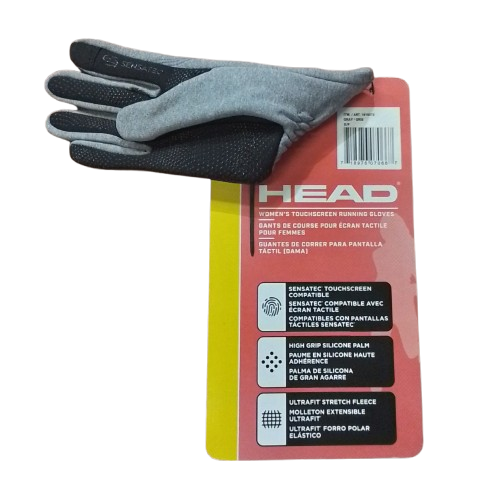 Women's Head Touchscreen Running Gloves - Grey - Small - NWT