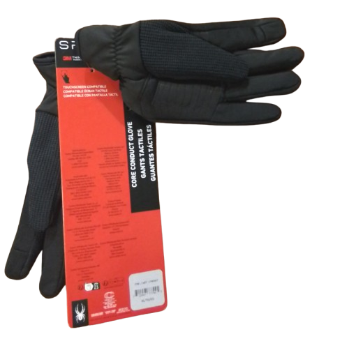 Men's Spyder Core Conduct Touchscreen Compatible Gloves - Black - XL - NWT