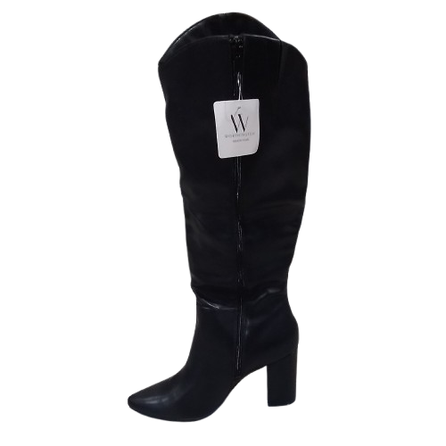 Women's Ulmar Knee High Block Heel Boots - Black - 7 - NIB