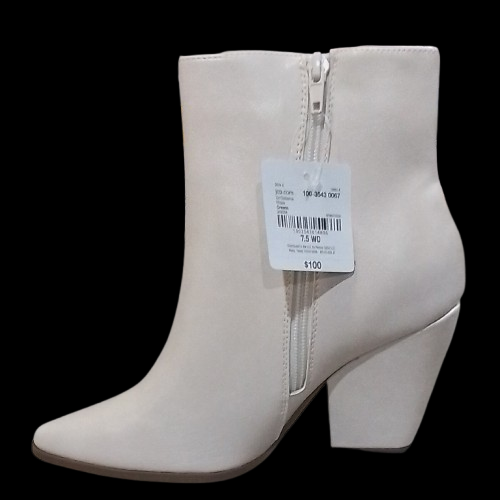 Women's Liz Claiborne Utopia Block Heel Booties - Cream - 7.5W - NWT