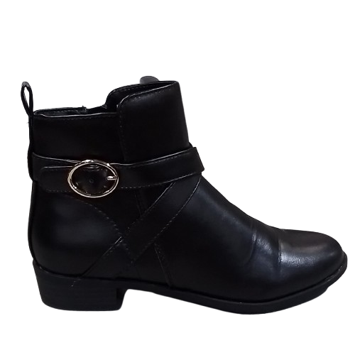 Women's Liz Claiborne Rylin Stacked Heel Ankle Booties - Black - 5 - NIB