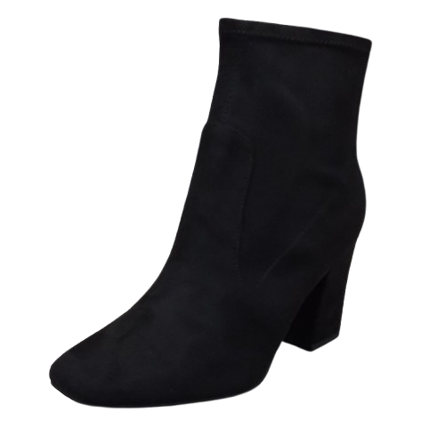 Women's Liz Claiborne Karder Block Heel Ankle Boots - Black - 8W - NIB