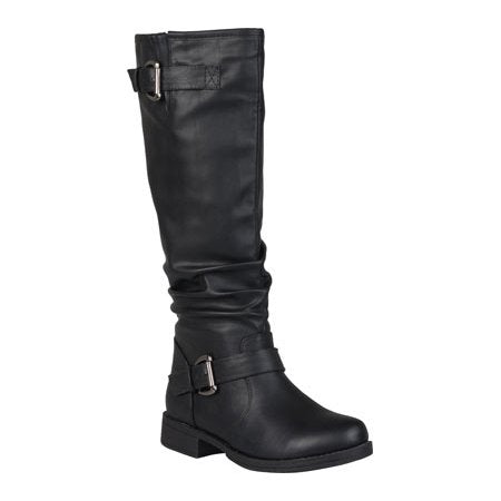 Women's Journee Collection Stormy Wide Calf Knee High Riding Boots - Black - 8.5