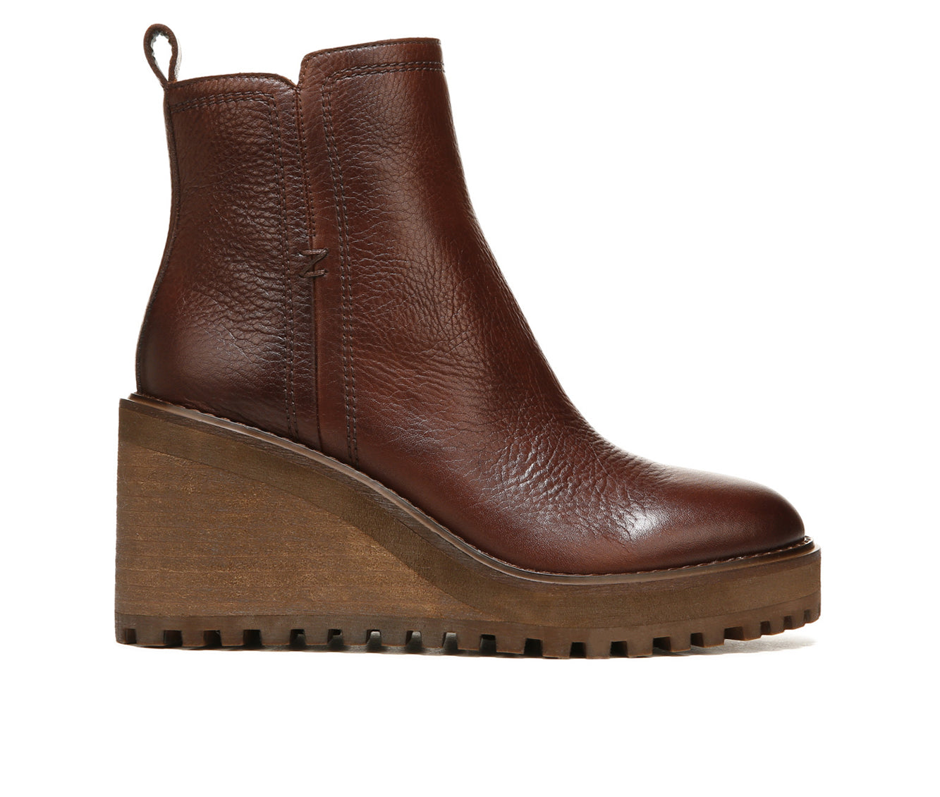 Women's Zodiac Julia Wedge Heel Bootie - Cognac - 6.5 - NIB