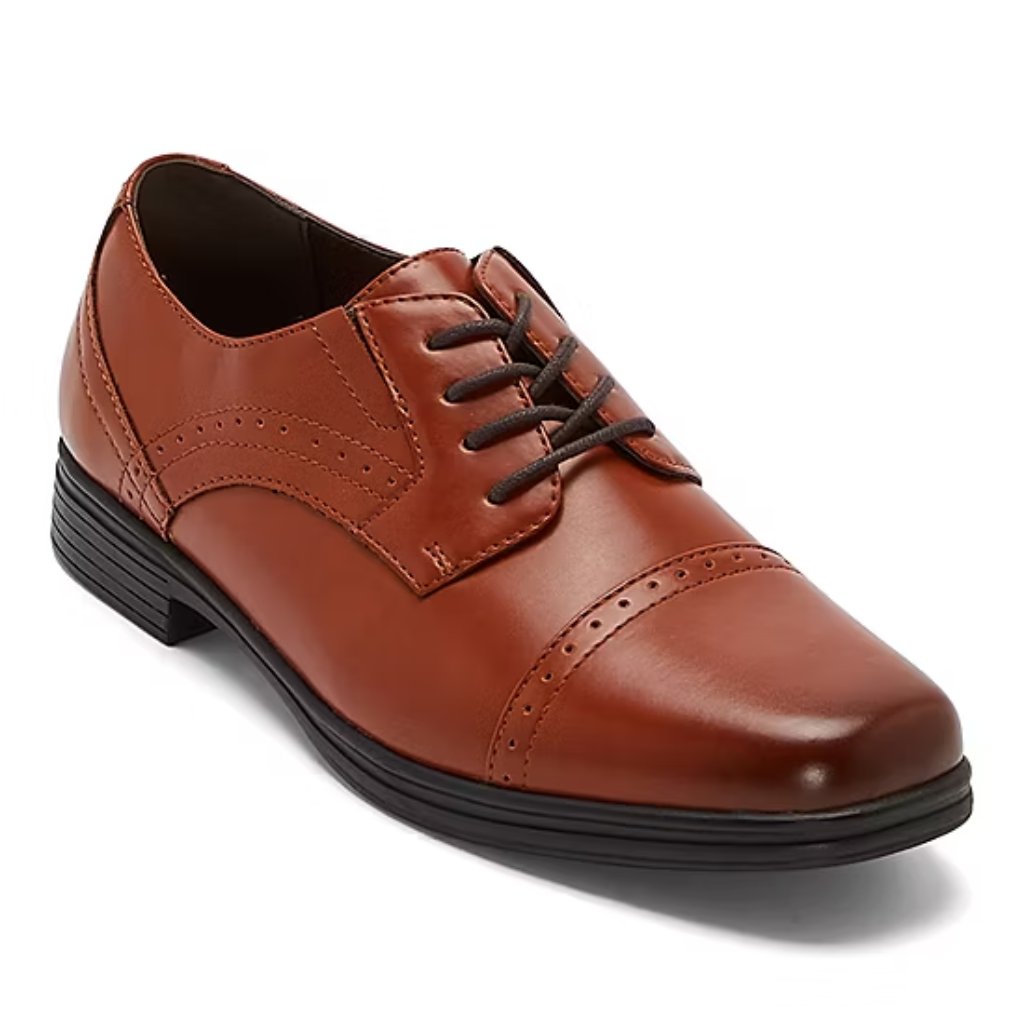Boy's Stafford Dane Jr. Oxford Dress Shoes - Tan - 2 - NWT