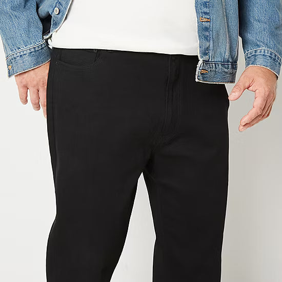 Men's Arizona Big & Tall 360 Flex Relaxed Fit Straight Leg Jeans - Black - 58x32 - NWT