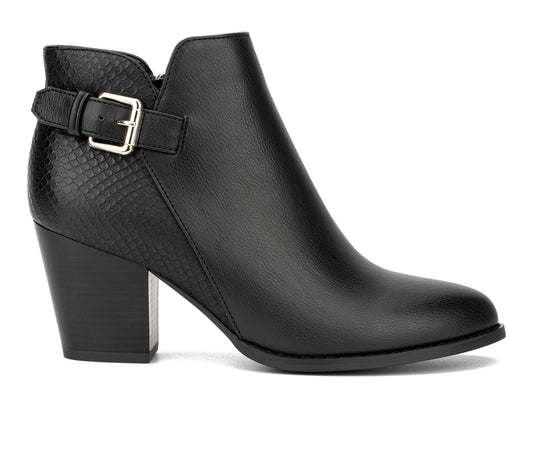 Women's New York & Company Jamie Stacked Heel Ankle Bootie - Black - 10 - NIB