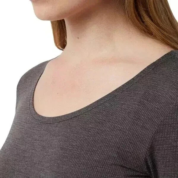 Women's 32 Degrees Heat Scoop Neck Thermal Tops 2 Pack - Charcoal -S- NWT