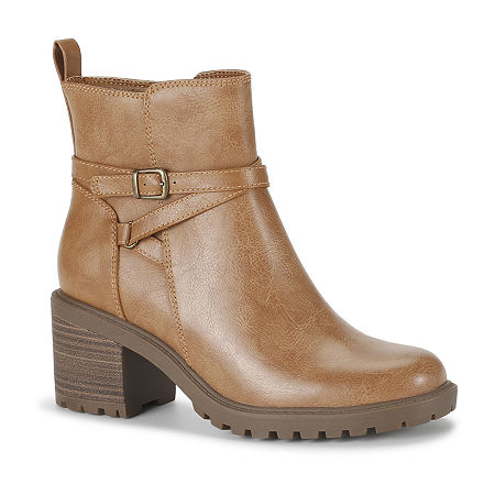 Women's Frye and Co Audrey Stacked Heel Booties - Tan - 9.5 - NIB