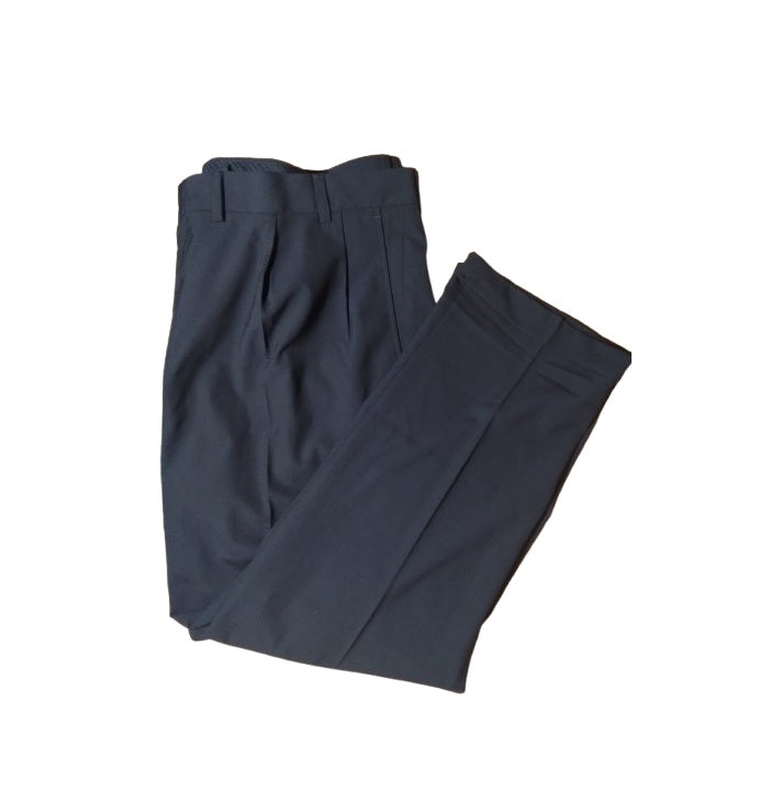 Lands' End Men's Comfort Stretch Pleated Wool Suit Trousers 42x32 NWOT