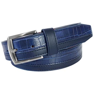 Men's Stacy Adams Durant Croc Embossed Belt - Blue - 38 - NWT
