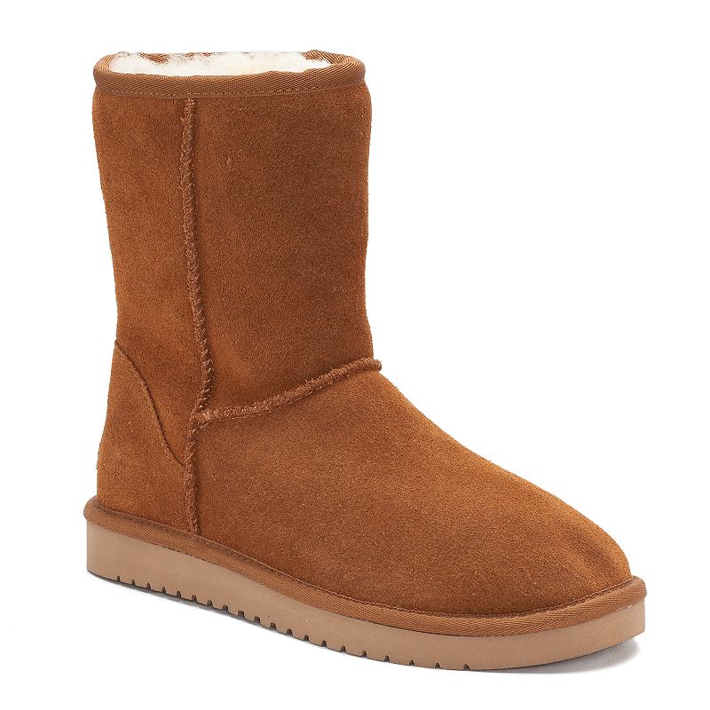 Women's Koolaburra by UGG Koola Short Suede Winter Boots - Chestnut - 6 - NIB