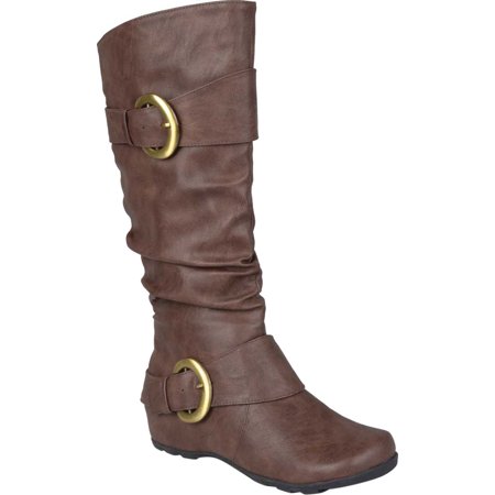 Women's Journee Collection Paris Extra Wide Calf Hidden Wedge Slouch Boot - 7.5