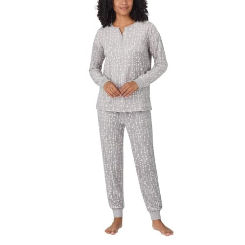 Women's Nautica 2Pc Fleece Sleepwear Set - Grey Stars - Medium - NWT