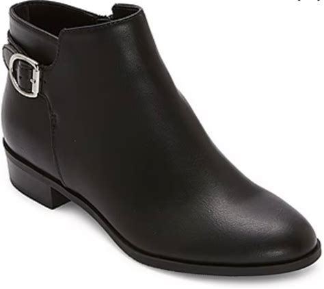 Women's St John's Bay Rayford Stacked Heel Booties - Black - 8W - NIB