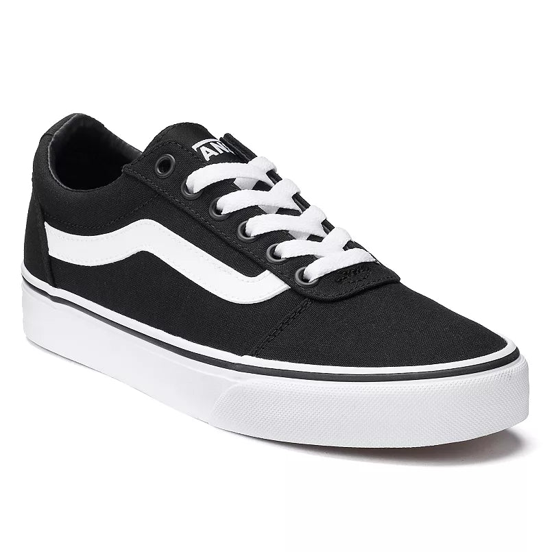 Women's Vans Ward Canvas Sneakers - Black & White - 10.5 - NWOB