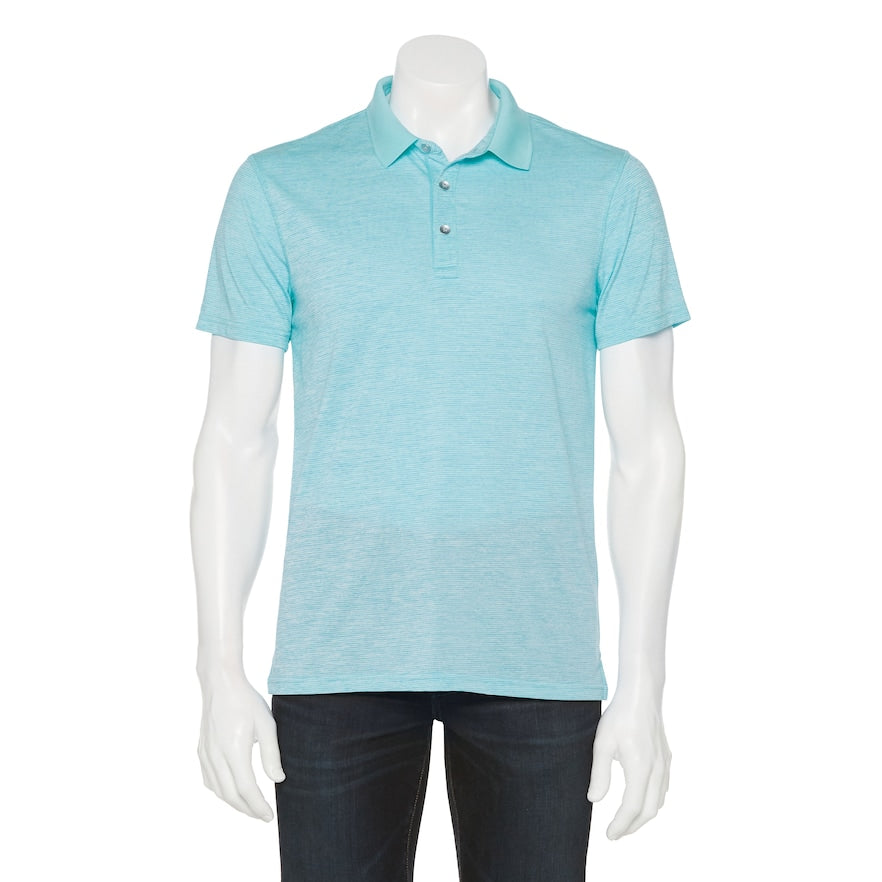 Men's Apt 9 Premier Flex Performance Golf Polo - Aqua - Large - NWT