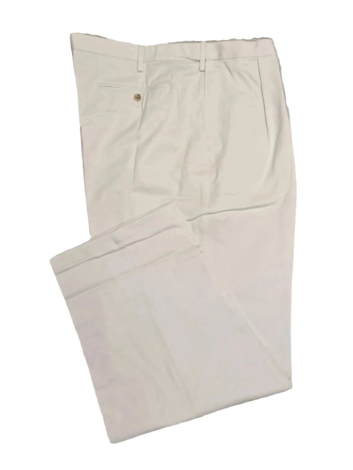 Lands' End Men's Comfort Waist No Iron Pleated Front Chino Pants 42x30 NWOT