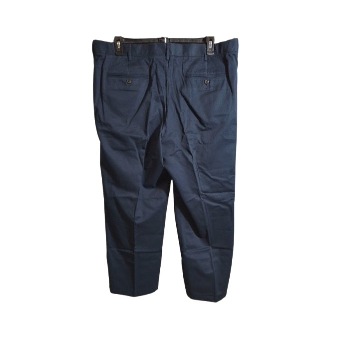 Men's Lands' End Comfort Waist Pleated No Iron Chino Pants 42x27 NWOT