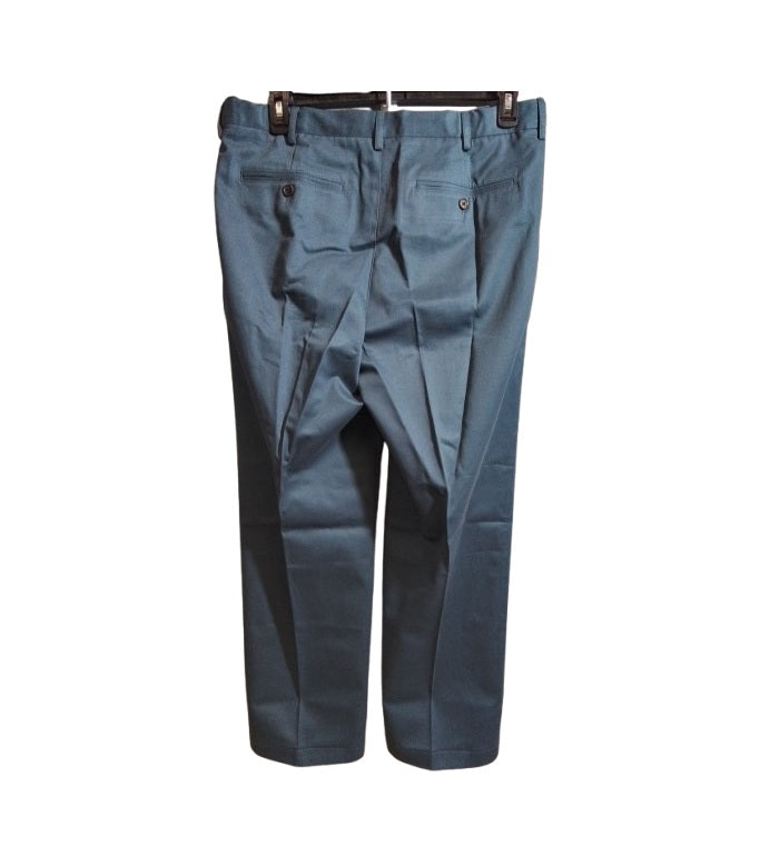 Men's Lands' End Comfort Waist Pleated No Iron Chino Pants 35x28 NWOT