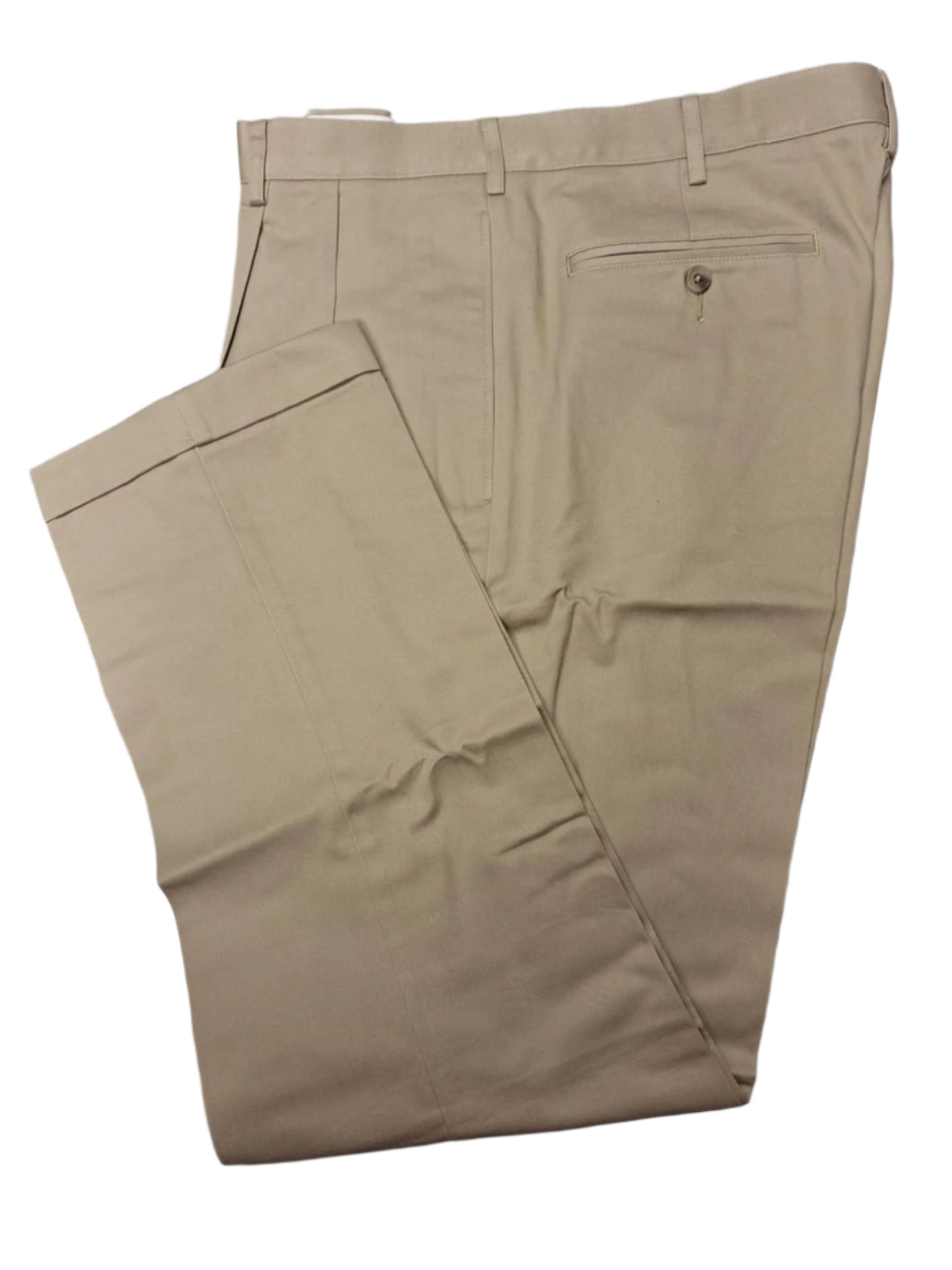 Lands' End Men's Traditional Fit Pleated Front Chino Pants 32" Inseam NWOT