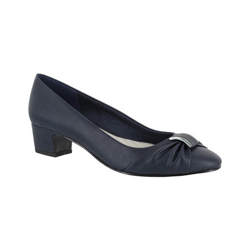 Women's Easy Street Eloise Block Heel Pumps - Navy - 8 - NIB