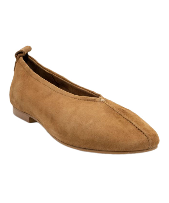 Women's Musse & Cloud Dorey Leather Ballet Flats - Camel - NIB
