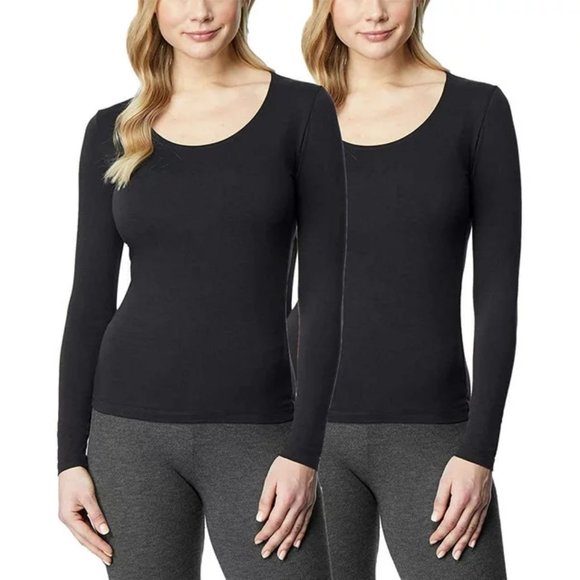 Women's 2 pack Long Sleeve Scoop Neck Base Layer Top - Small - Medium - NWT