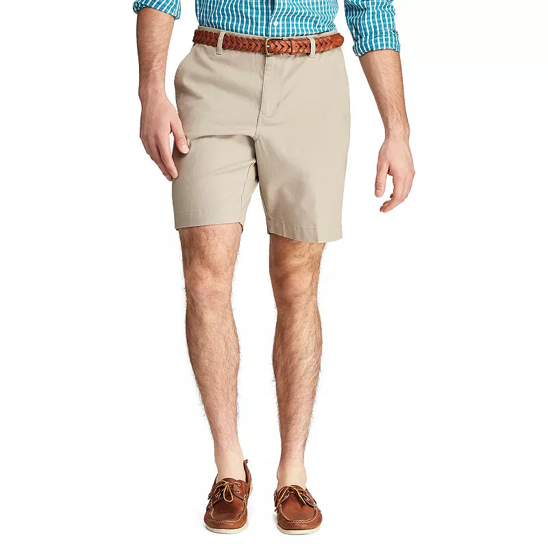 Chaps Flat Front Stretch Khaki 42 9" Inseam New with Tags