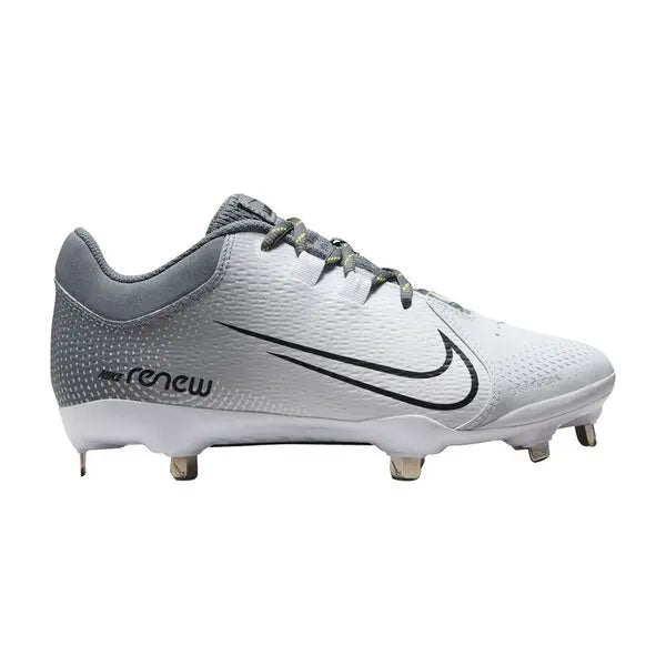 Women's Nike Hyperdiamond 4 Pro Metal Softball Cleats - Grey & White - Var Szs