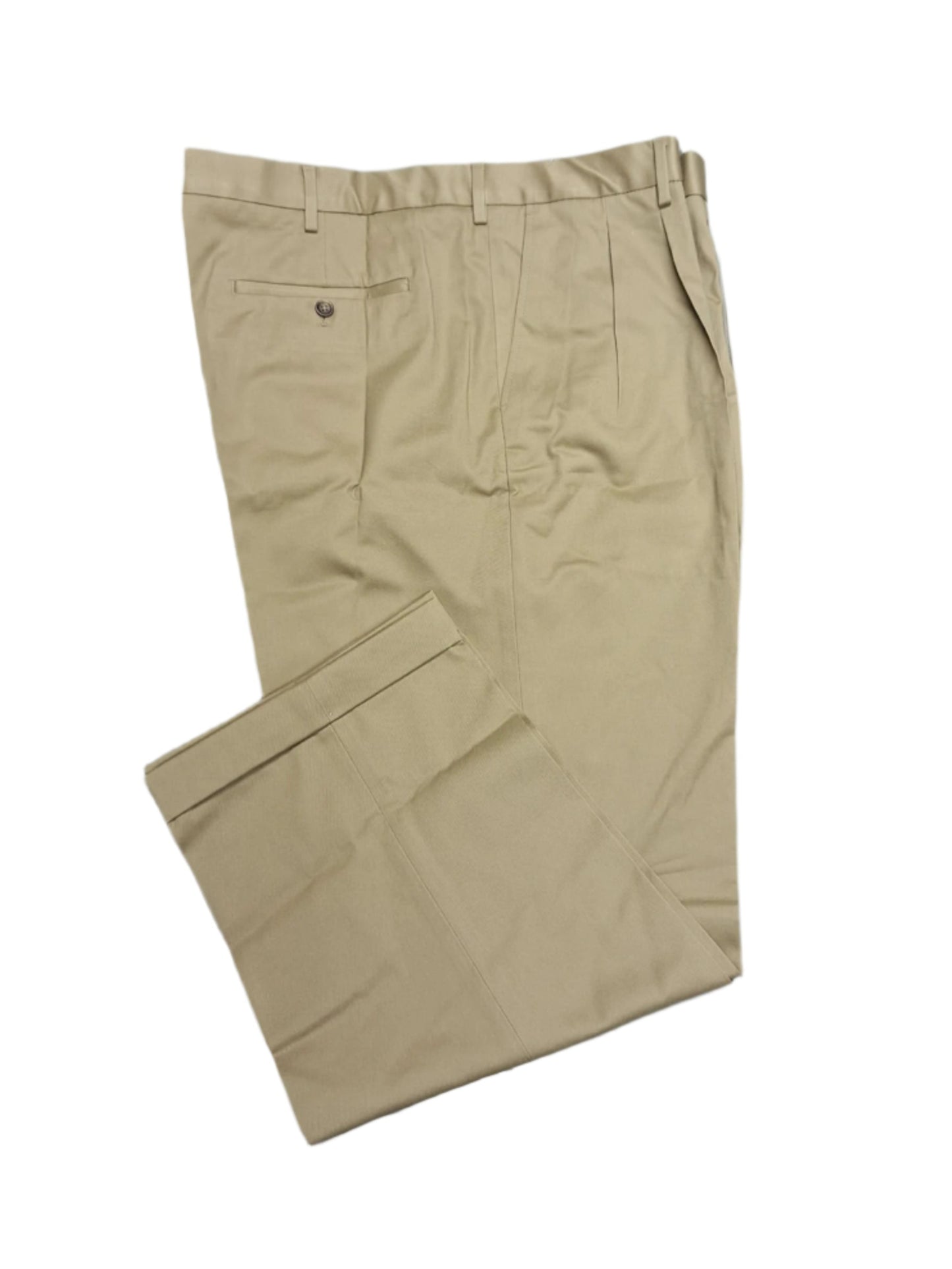 Lands' End Men's Traditional Fit Pleated Front Twill Pants 29" Inseam NWOT