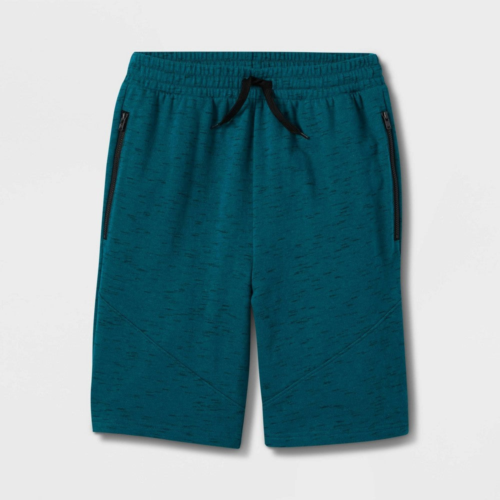Boy' Moto Knit Pull-on Jogger Shorts-Art Class-Teal-S-NWT