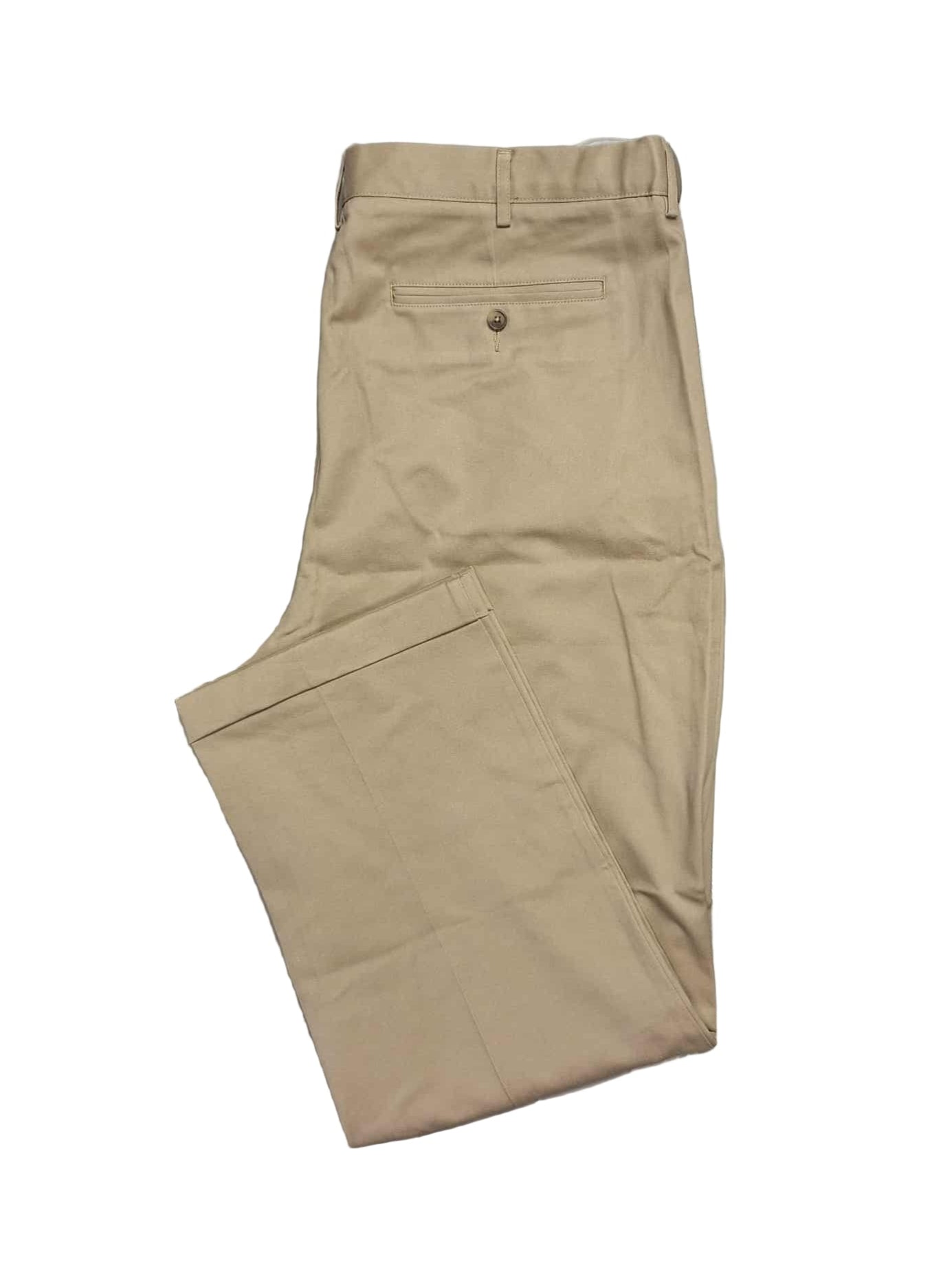 Lands' End Men's No Iron Traditional Fit Pleated Chino Pants 44x32 NWOT