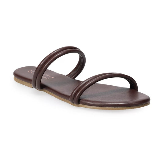 Women's LC Lauren Conrad Korii Slide Sandals - Brown - 8 - NWT