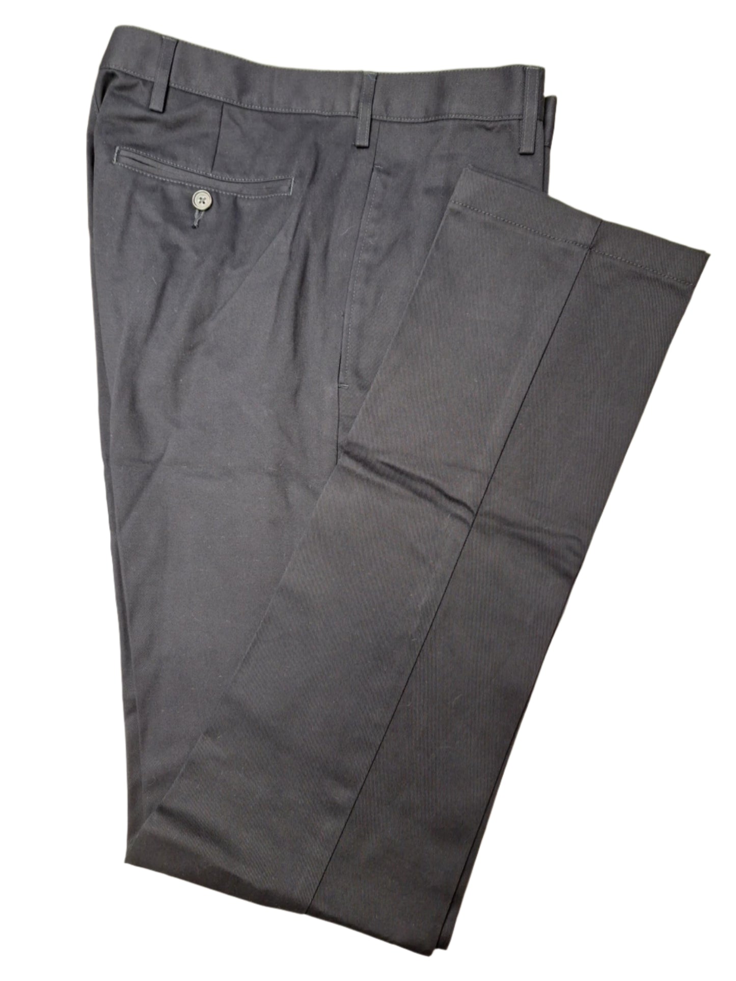 Lands' End Men's Slim Fit Plain Front No Iron Chino Pants - Black - 33x36 - NWOT