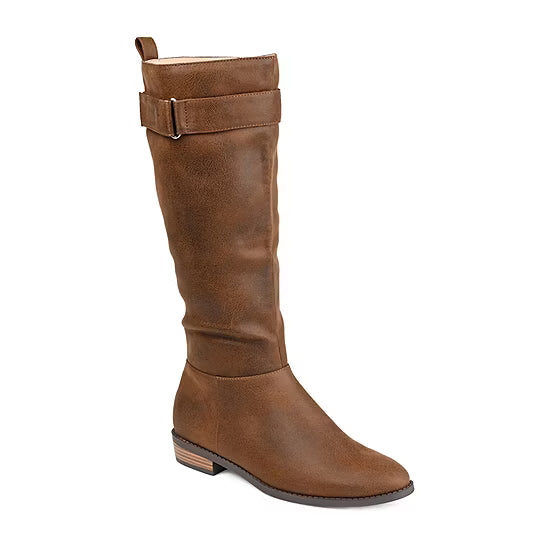Women's Journee Collection Lelanni Stacked Heel Riding Boots - Brown - 9.5 XWC -