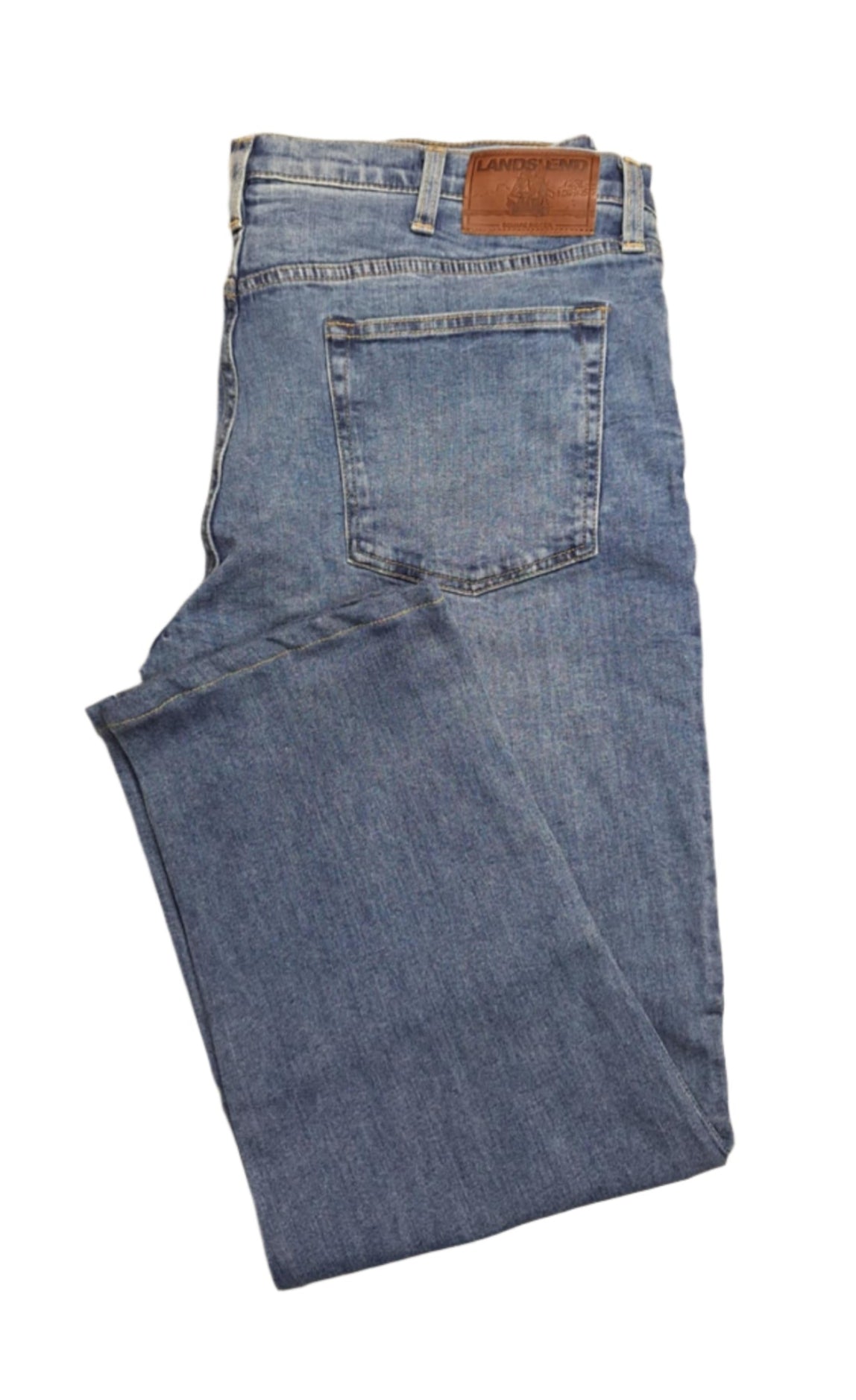 Lands' End Men's Traditional Fit Stretch Jeans Light Wash 35x34 - NWOT