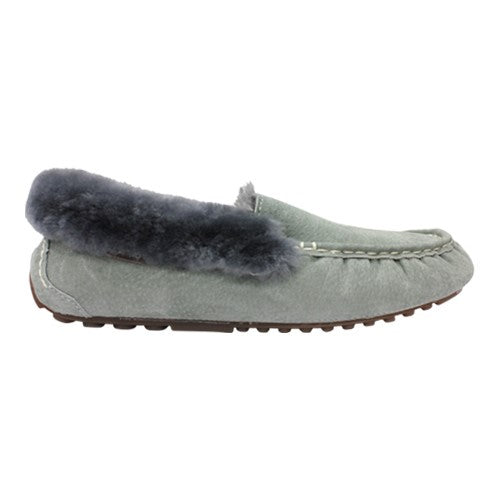Women's Lamo Aussie Suede Moccasin Slippers - Charcoal - 8 - NIB