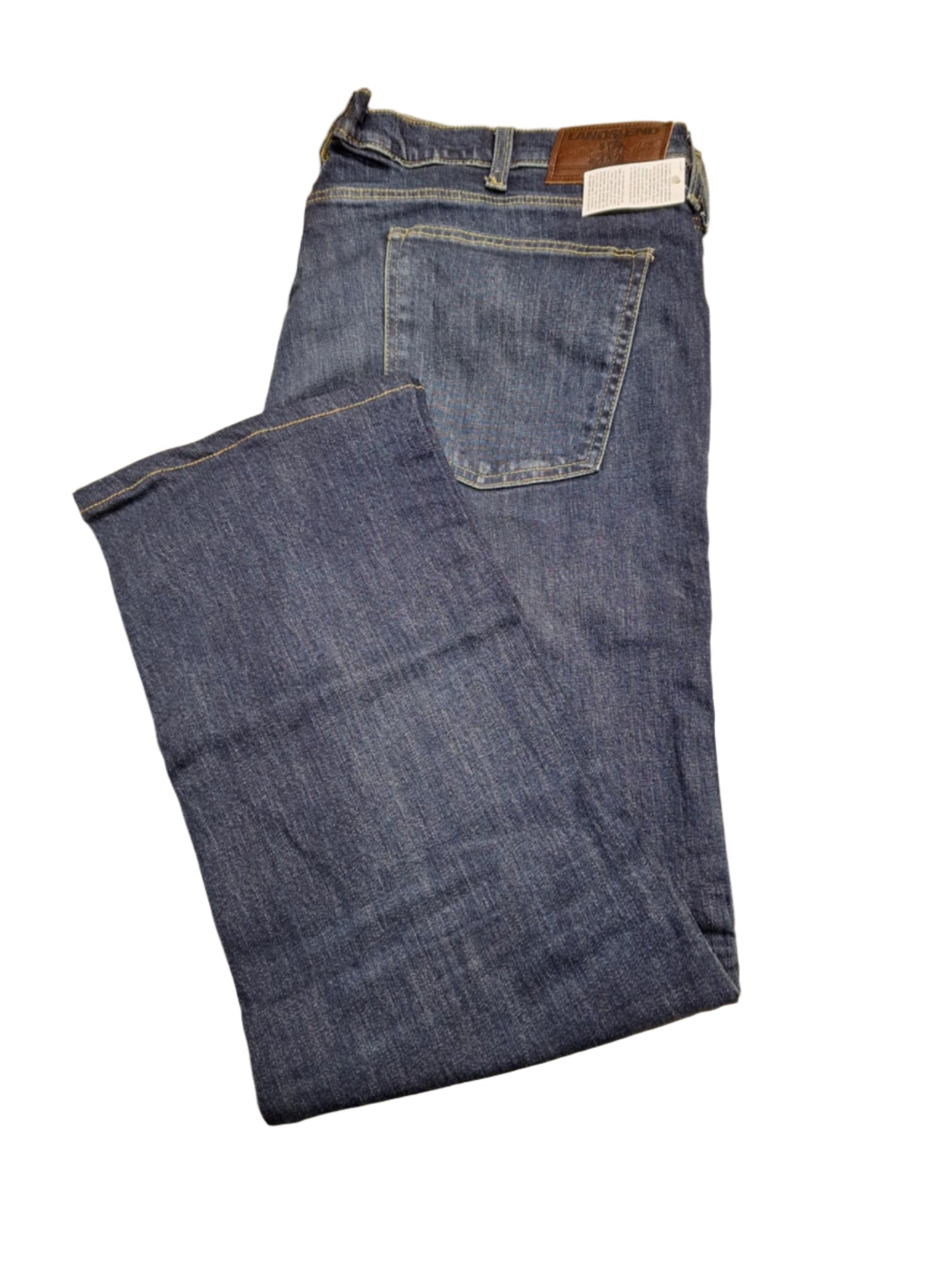Lands' End Men's Straight Leg Stretch Jeans 42x27 NWOT