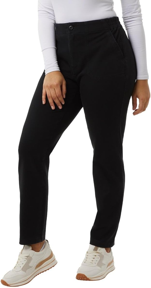 Women's 32 Degrees Heat Knit Stretch Twill Pants - Black - XL - NWT