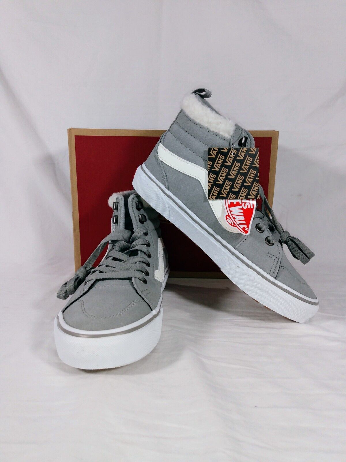 VANS Filmore Hi Top Trainer Skater Shoe - Various Sizes - Drizzle/White - NIB