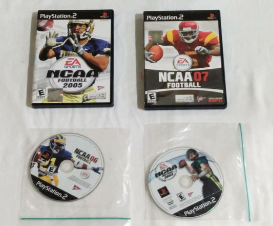 Playstation 2 NCAA Football 2003, 2005, 2006, 2007 Bundle