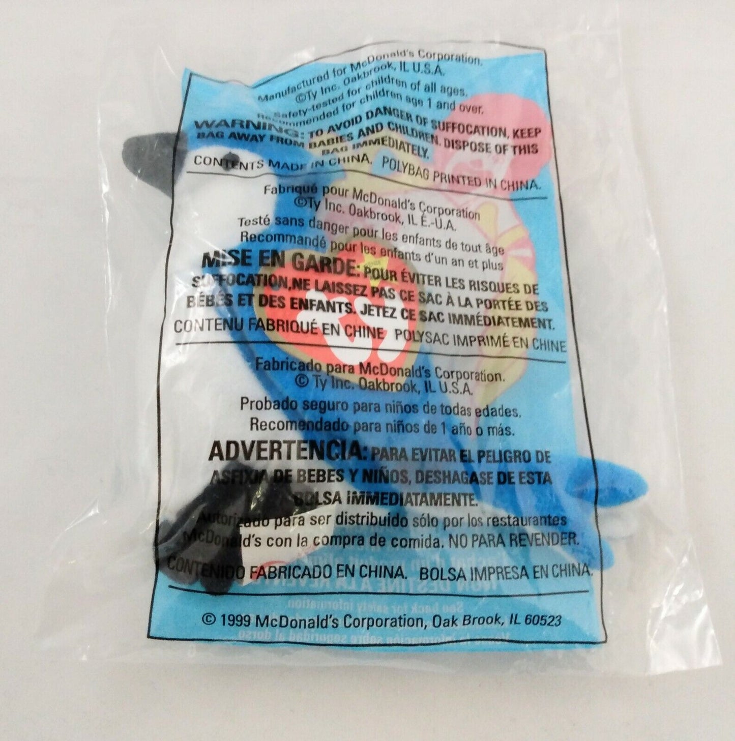 TY Rocket the Blue Jay Teenie Beanie Baby-Retired-McDonalds 1998 New