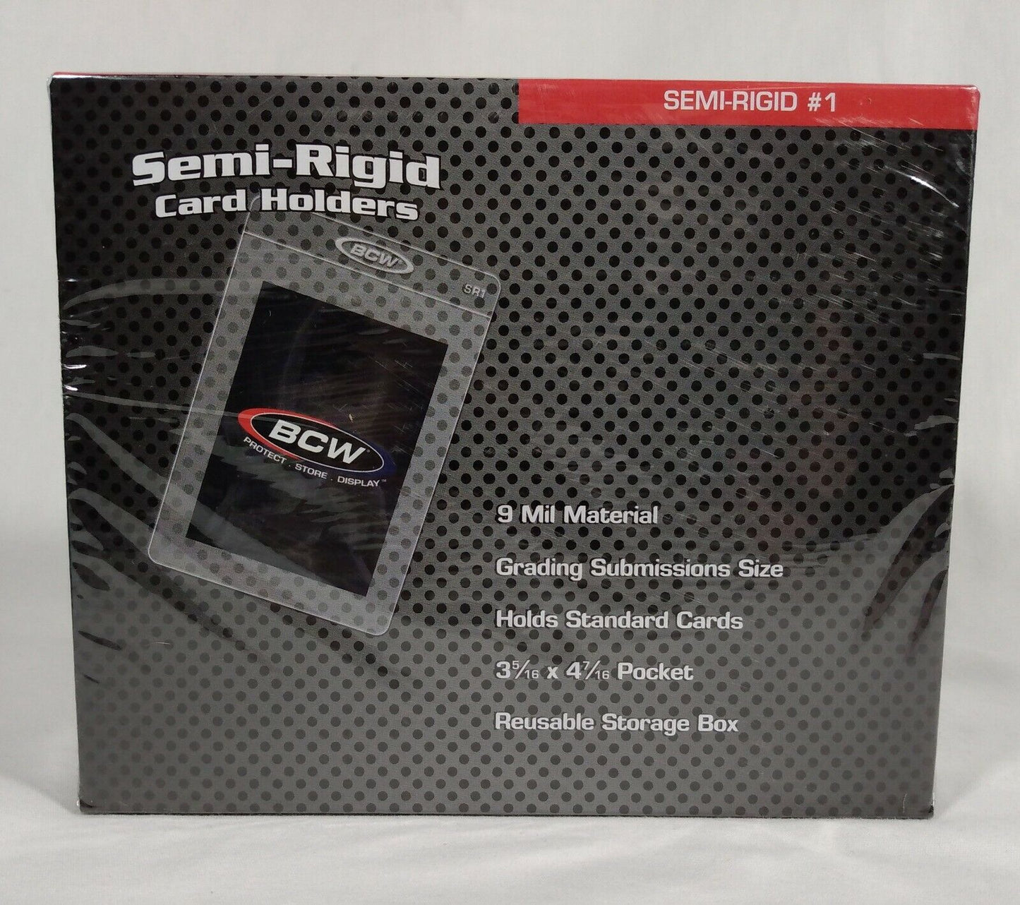 BCW 1-SR1 Semi Rigid Card Holders-3 5/16x4 7/16