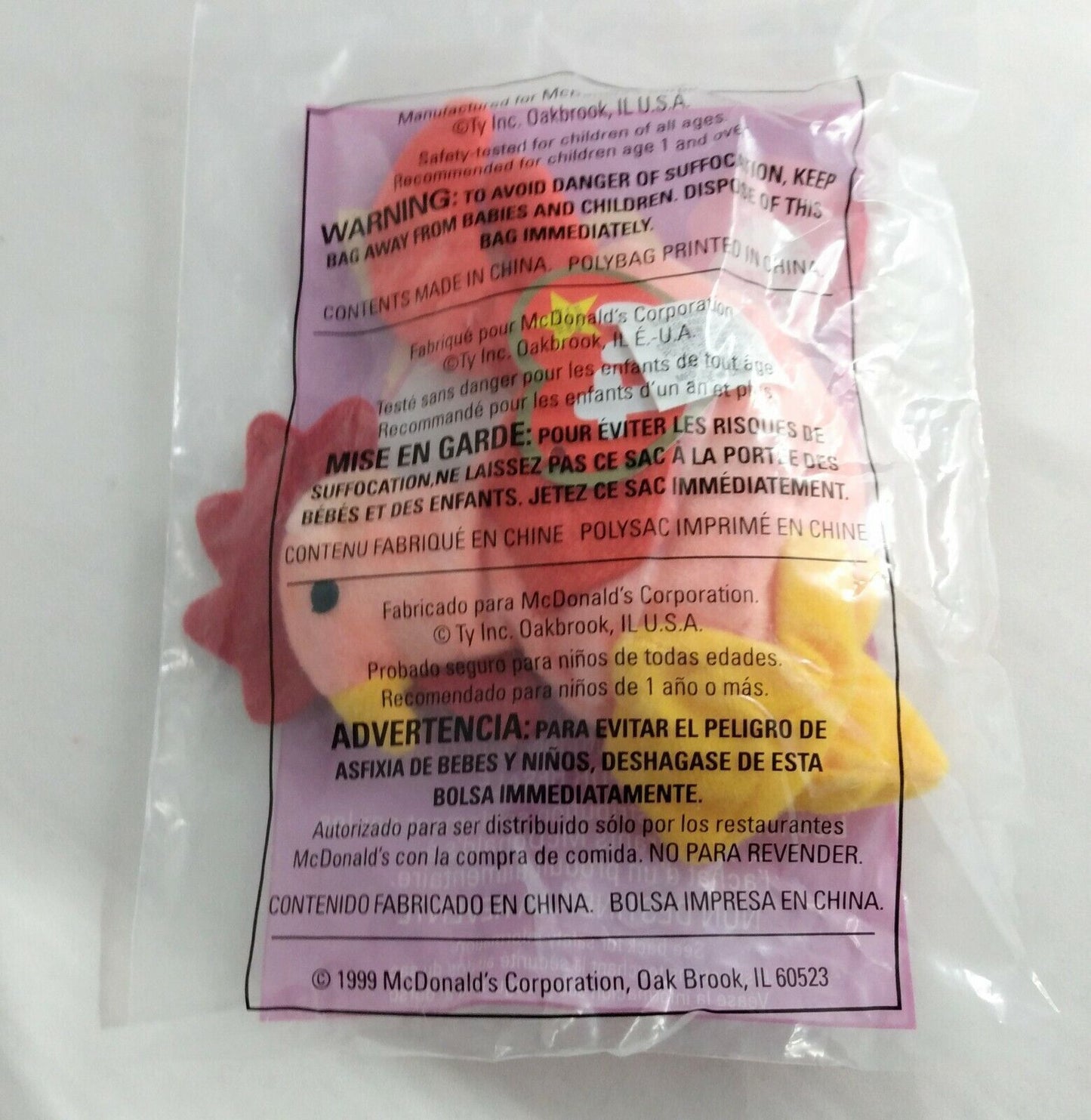 TY Strut the Rooster-Retired-1998-New In Plastic-McDonalds-!