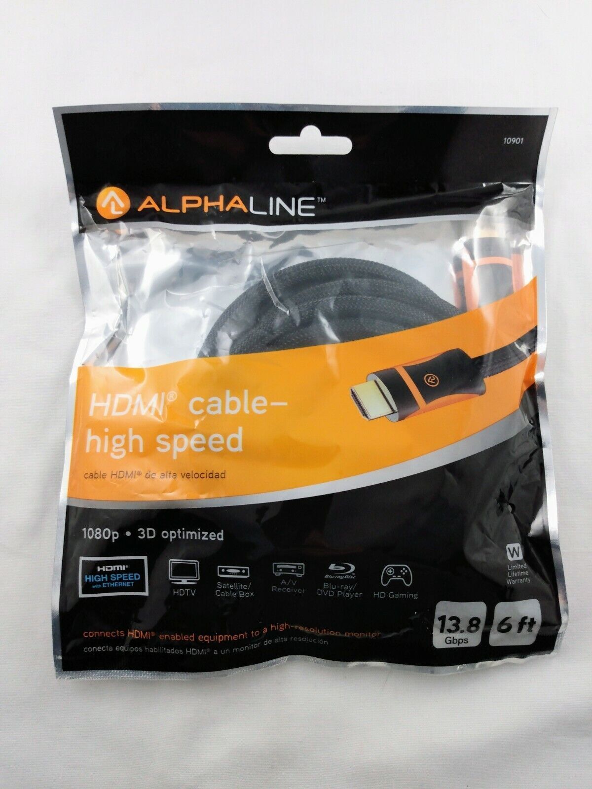 Alphaline 6' Premium HDMI Cable-4K and 3D Optimized-Brand New-!!!