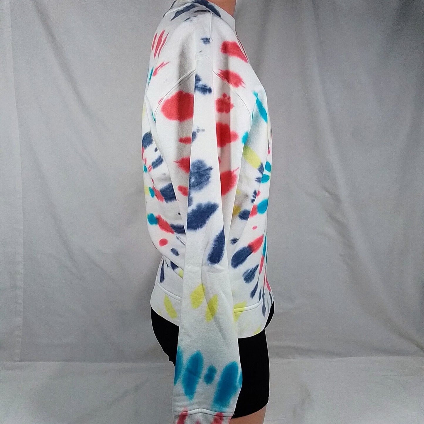 Men's Pride Fleece Crew Neck Sweatshirt-Swirl Pride Tie Dye-XS--NWT