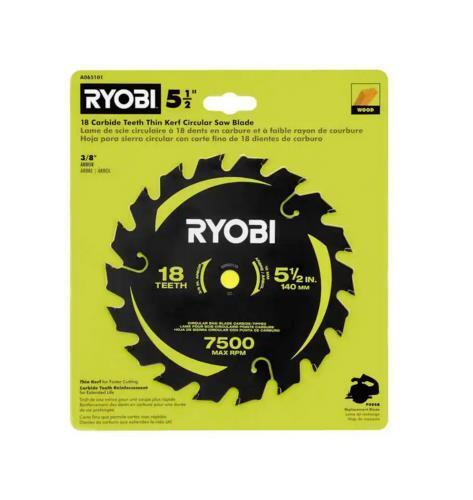 Ryobi 5-1/2 in. 18T Thin Kerf Carbide Circular Saw Blade-!